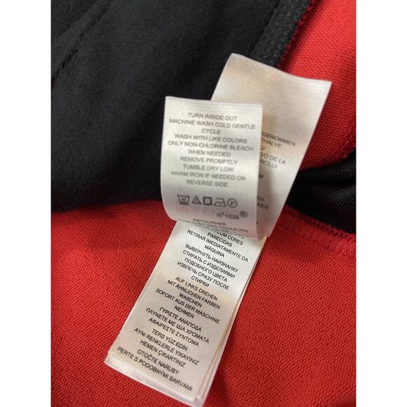 Lauren Ralph Lauren Jacket Women Large Red Black Full Zip Track Pockets - Picture 6 of 10